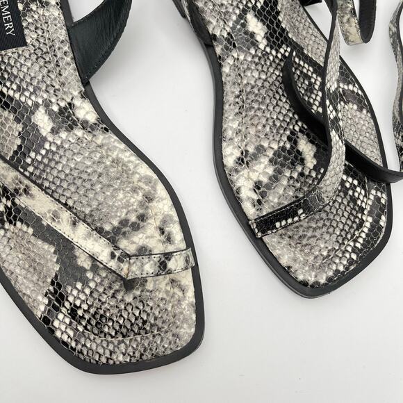 A.EMERY | Heidi Sandal in Eggshell Snake Print Ankle Wrap IT 38 / US 8 - Picture 6 of 12